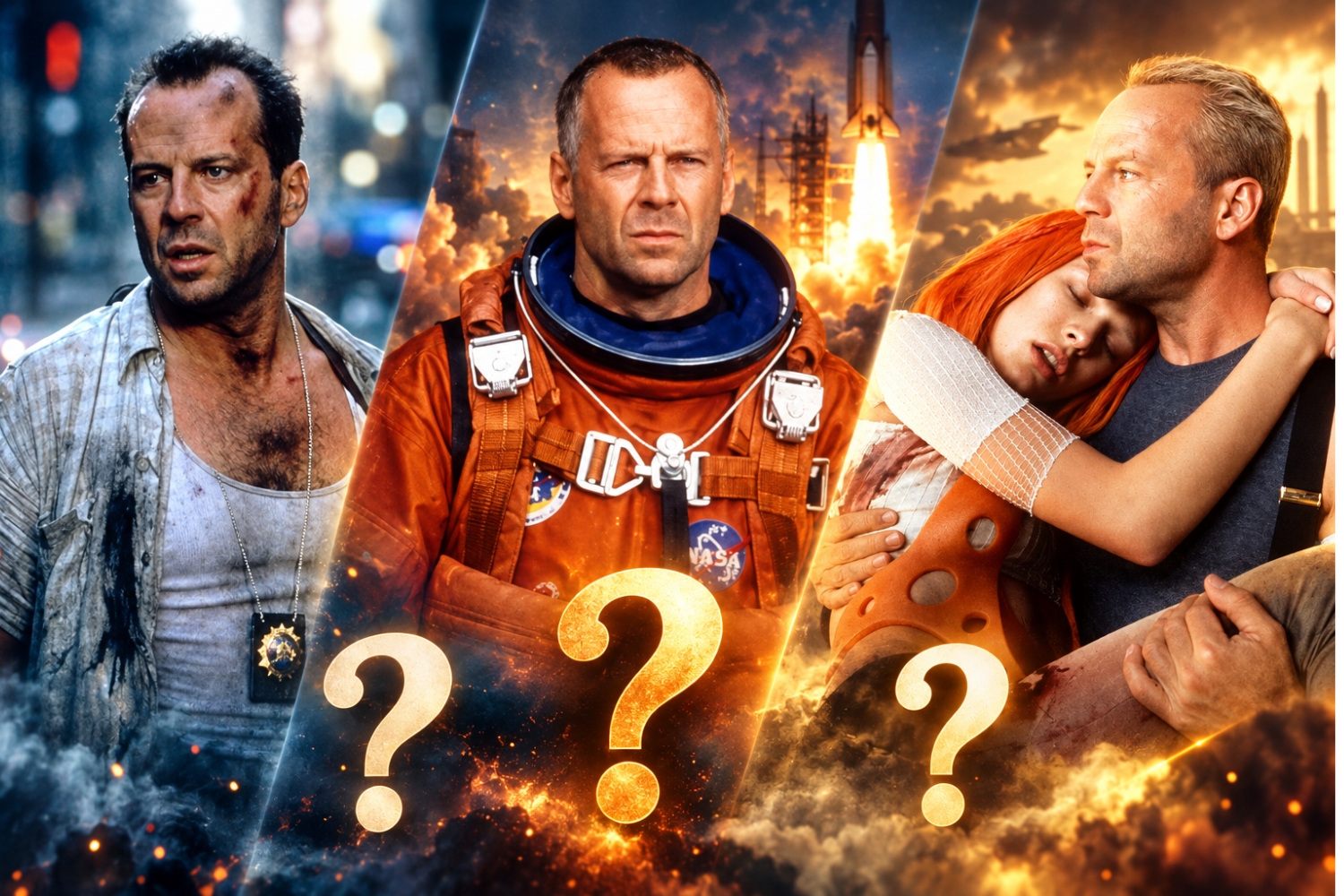 Bruce Willis filmjei: Die Hard, Armageddon, Az ötödik elem