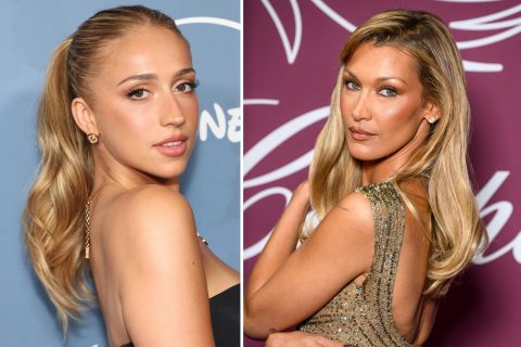 Tate McRae és Bella Hadid mézszőke hajjal